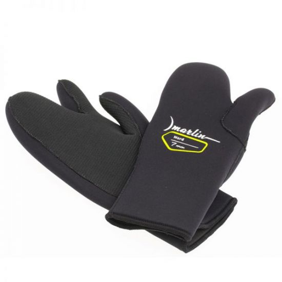 Рукавички трипалі Marlin Nord Black 7 мм L